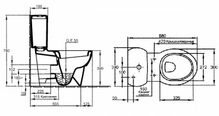 ������-������� Jacob Delafon Ove E1540 (19974W)