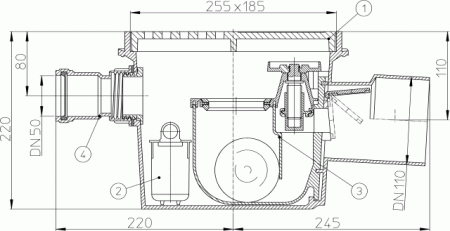 HL 77.1 ���� � �������������� �������� DN50/110