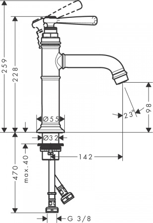 ��������� Axor Montreux 16516820 ��� ��������, ����������� ������