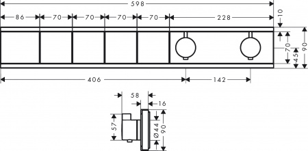 ��������� Hansgrohe RainSelect 15382990 ��� ����, ������������ ������