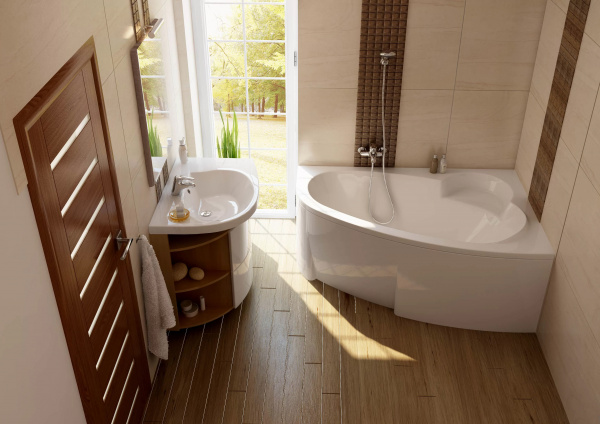 ��������� ����� Ravak Asymmetric 150x100 R � �������