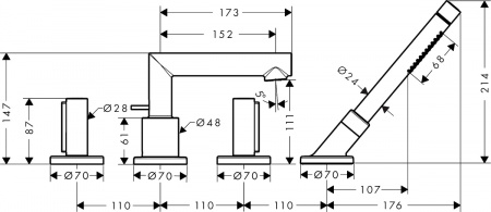 ��������� Axor Uno 45444000 �� ���� �����, ����