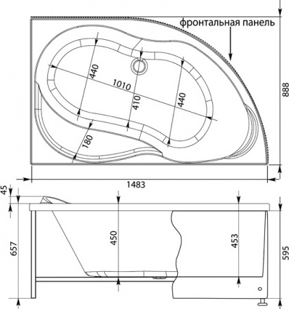 ��������� ����� Aquanet Graciosa 00205389 150x90 R � ��������