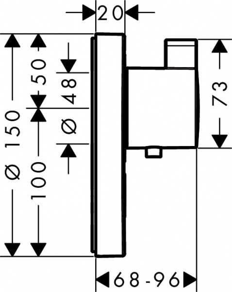 ��������� Hansgrohe ShowerSelect S Highflow 15742000 ��� ����