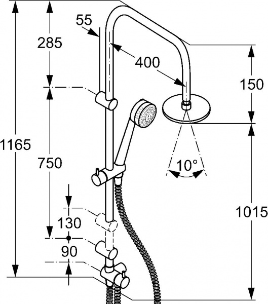 ������� ������ Kludi Zenta dual shower system 6609005-00