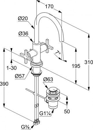 ��������� Kludi Nova Fonte Classic 201180520 ��� ��������