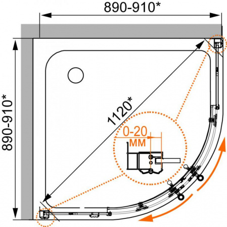 ������� ������ Cezares Retro scorrevole R2 90 CP Cr