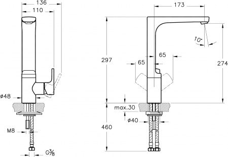 ��������� VitrA Sento A42156EXP ��� �������� �����