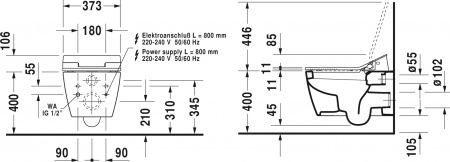 ������ ��������� Duravit ME by Starck 2528590000 � ������� ����