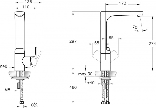 ��������� VitrA Sento A42156EXP ��� �������� �����