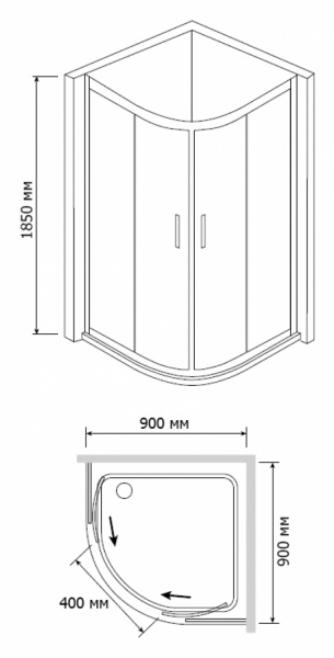 ������� ������ RGW Classic CL-51 900x900x1850 ������� ����, ������ ������