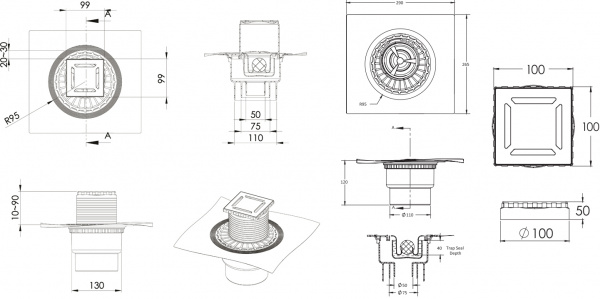   Berges Wasserhaus Zentrum Uno 090471 10x10 