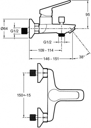 ��������� Jacob Delafon Aime E29871-BL ��� ����� � �����