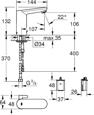 ��������� Grohe Eurosmart Cosmopolitan E 36327001 ��� ��������
