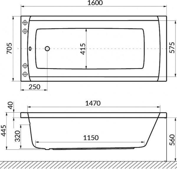 ��������� ����� Excellent Aquaria WAEX.AQU16.RELAX 160x70