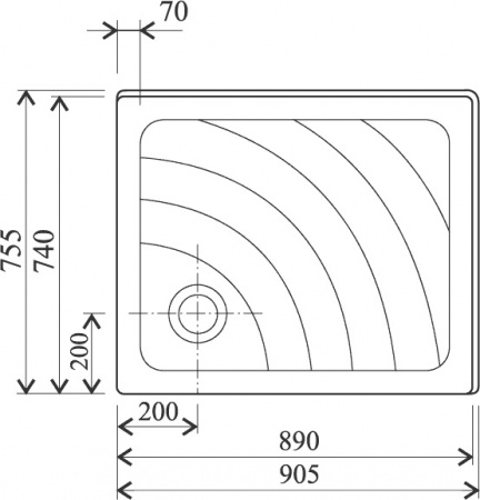 ������ ��� ���� Ravak ANETA 75x90 PU
