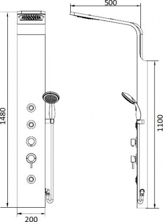 ������� ������ RGW Shower Panels SP-06 B
