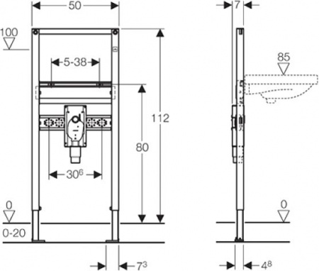 ������� ����������� ��� ������� Geberit Duofix 111.480.00.1