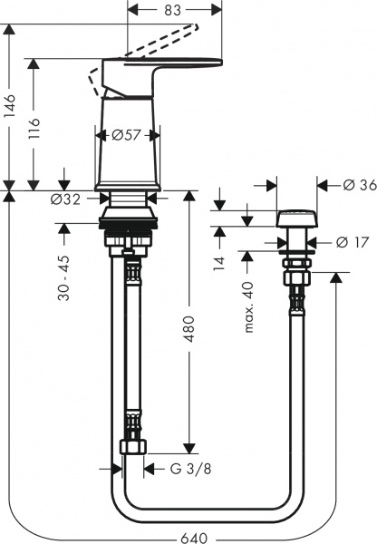 ��������� Hansgrohe Vernis Blend 71214000 ��� ����