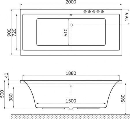 ��������� ����� Excellent Pryzmat WAEX.PRY20.RELAX 200x90