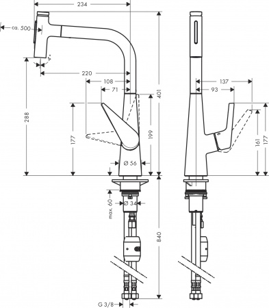��������� Hansgrohe Talis Select M51 72823000 ��� �������� �����, ����