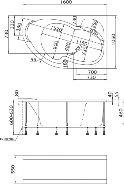 ��������� ����� Marka One Aura 160x105 R