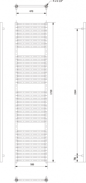 ����������������� ������������� Luxrad Kwadro 065361 172�50 R, ������, �������������� selmo pad