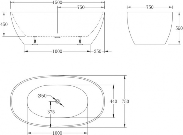 ��������� ����� BelBagno BB81-1500 150x75