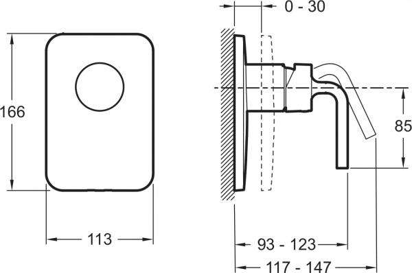 ��������� Jacob Delafon Purist E98709-CP ��� ����