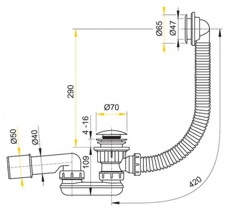 ����� ��� ������� Ravak Sabina, Sabius 50