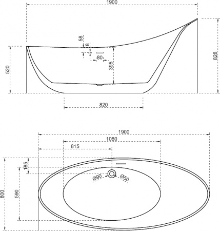 ��������� ����� Abber AB9234 190x80
