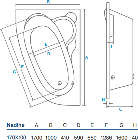 ��������� ����� Koller Pool Nadine 170x100 L