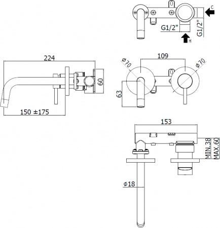 ��������� Paffoni Light LIG101HG70 � ���������� ������, ��� ��������, ������ �������