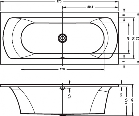 ��������� ����� Riho Lima 170x75 R