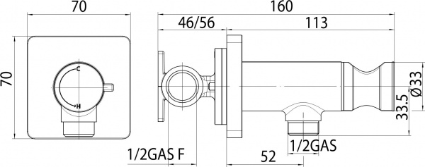   Bossini Cube Brass E38001B ,  ,   