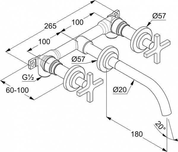 ��������� Kludi Nova Fonte Classic 201440520 � ���������� ������, ��� ��������