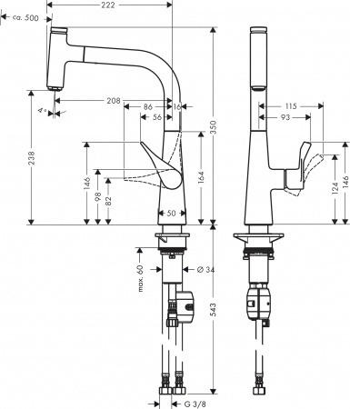 ��������� Hansgrohe Metris Select M71 14857800 ��� �������� �����, �����