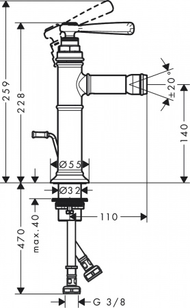��������� Axor Montreux 16526820 ��� ����, ����������� ������