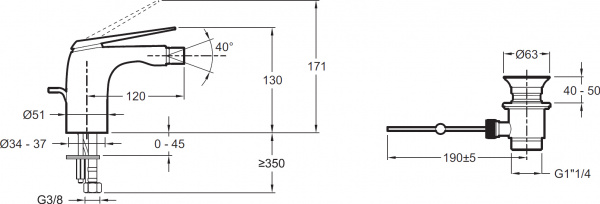 ��������� Jacob Delafon Avid E97014-CP ��� ����