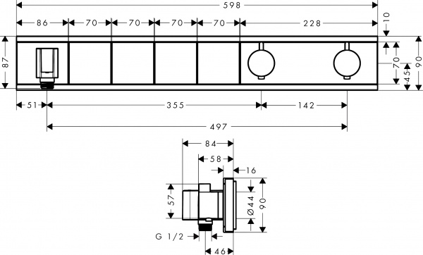 ��������� Hansgrohe RainSelect 15357000 ��� ����, ����