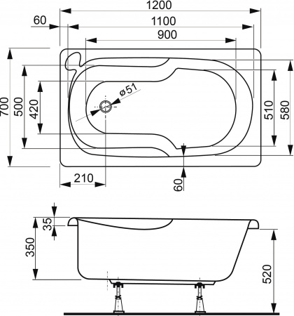 ��������� ����� Vagnerplast Nike 120x70 ������ �����