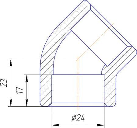 �������� Kalde 3212-elb-250045 45� 25 ��