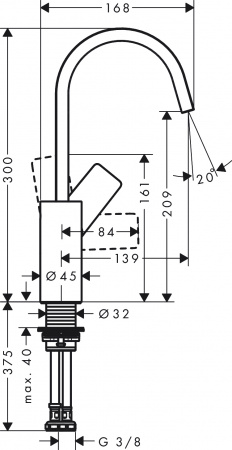��������� Hansgrohe Vivenis 75032700 ��� ��������, ������� �����