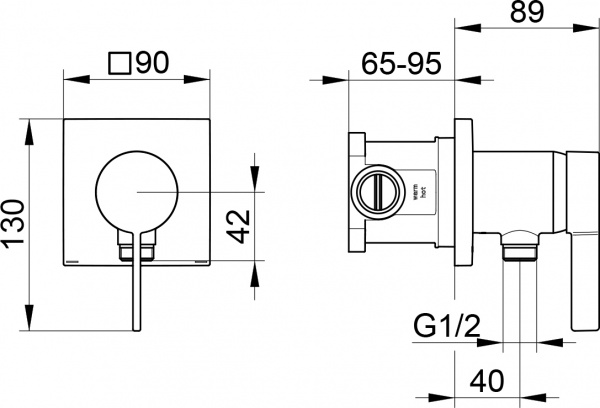 ��������� Keuco IXMO Solo 59552019522 � ���������� ������, ��� ����, ����