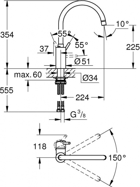 ��������� Grohe Concetto New 32661003 ��� �������� �����