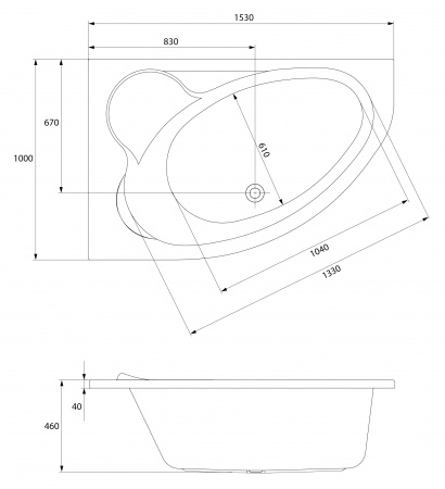 ��������� ����� Cersanit Kaliope 150x100 L + ����-�������