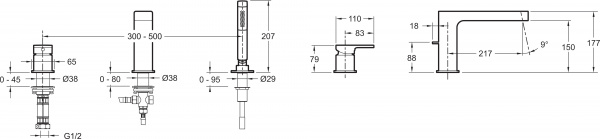 ��������� Jacob Delafon Strayt E37337-CP �� ���� �����