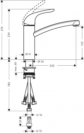 ��������� Hansgrohe Focus M42 31784000 ��� �������� �����, ����