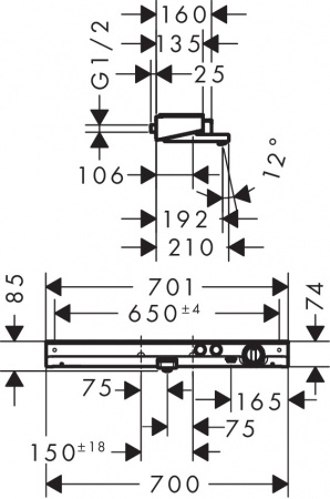 ��������� Hansgrohe ShowerTablet Select 13183400 ��� ����� � �����