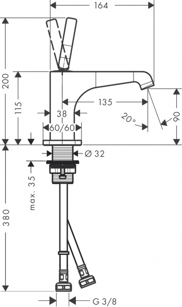 ��������� Axor Citterio E 36102990 ��� ��������, ������������ ������